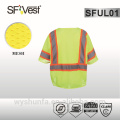 2015 seguridad ropa de trabajo manga corta chaleco de seguridad de alta visibilidad clase 3 ANSI ISEA 107-2010